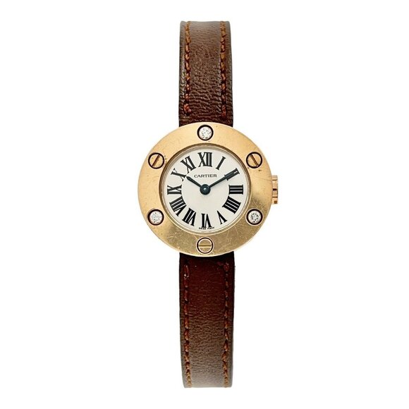 Cartier Love Watch Quartz 23mm Silver 18k Rose Gold Factory Diamonds Watch Only - Picture 1 of 8